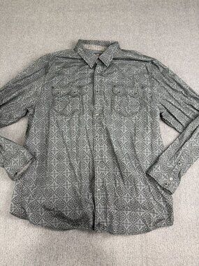 Moonshine Spirit By Brad Paisley Mens XXL Gray Paisley Western Snap Shirt